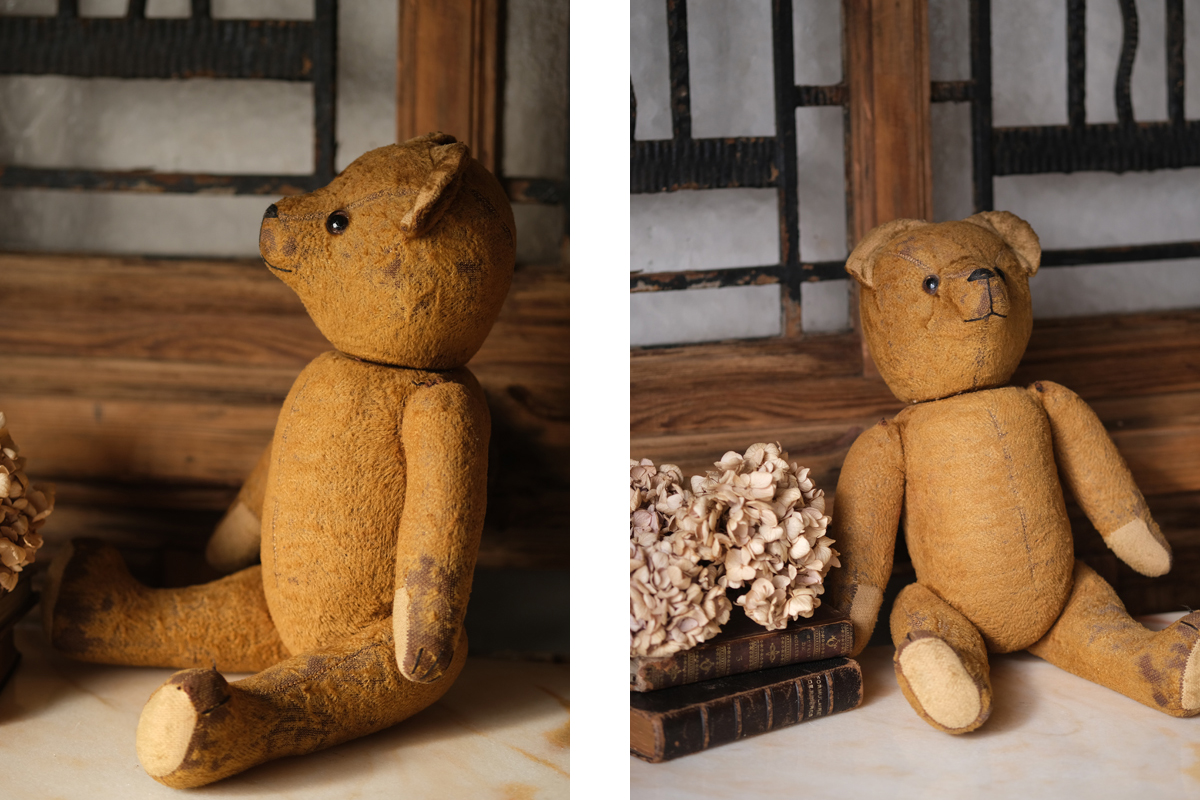 Y97 フランス Brocante テディベア クマ ぬいぐるみ