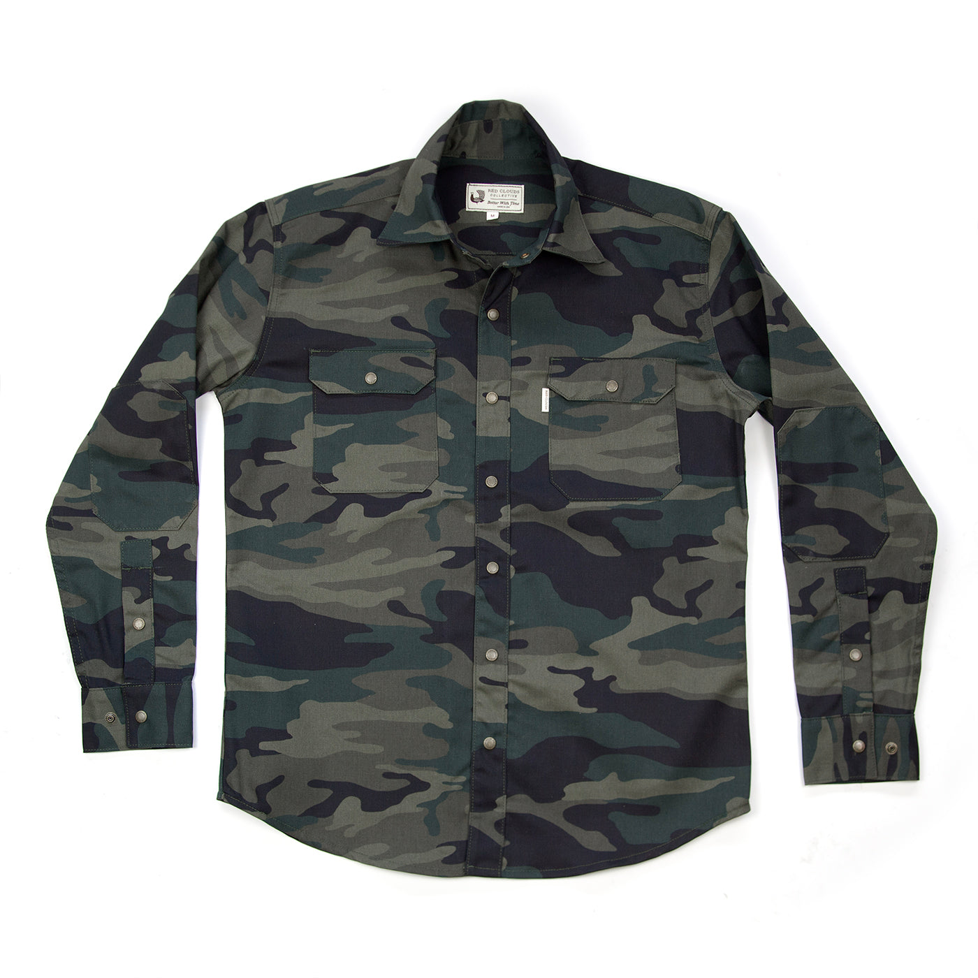 Witham Work Shirt - Woodland Camo - Red Clouds Collective - Made