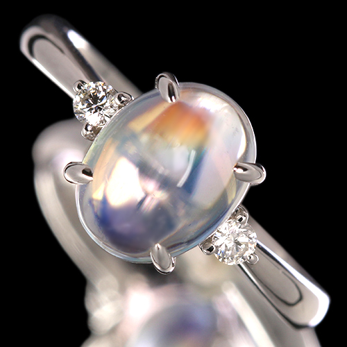第301回抽選販売＞ムーンストーン 約1.9ct ダイヤモンド プラチナ