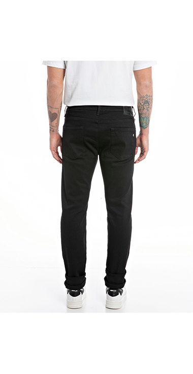 スリムフィットSartoriale Hyperflex オーバーダイブラックデニム