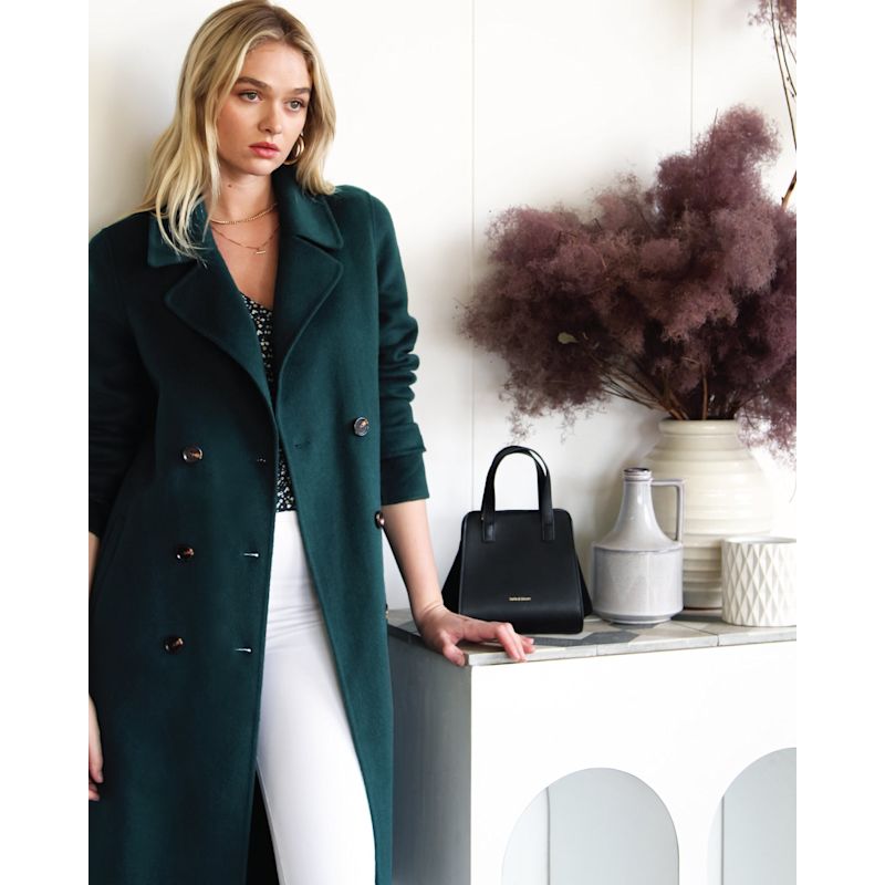 Front Runner Belted Coat - Dark Green | Belle & Bloom | Wolf & Badger