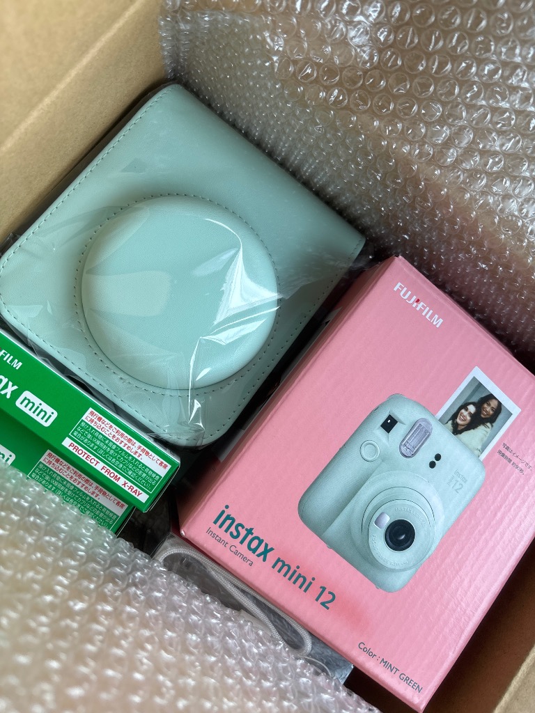 チェキ 富士フイルム instax mini12 本体 フィルム20枚 カメラケース