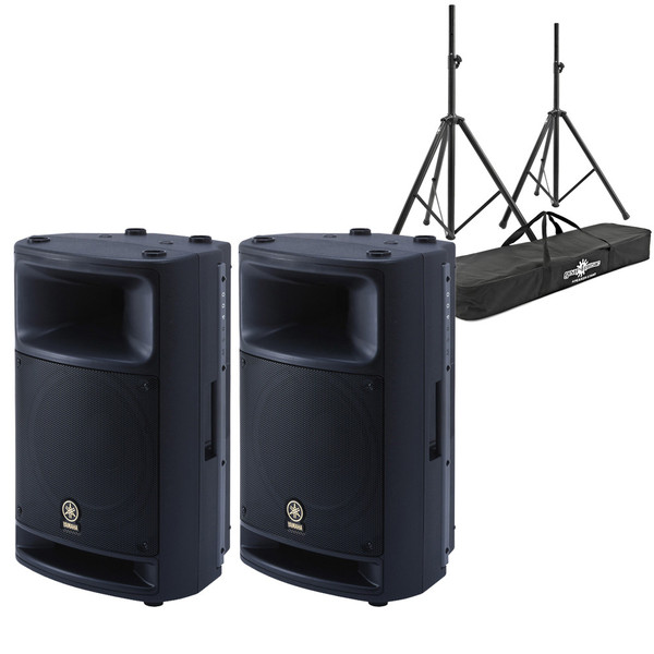 DISC Yamaha MSR400 PA Speaker Pair with FREE Speaker Stands at