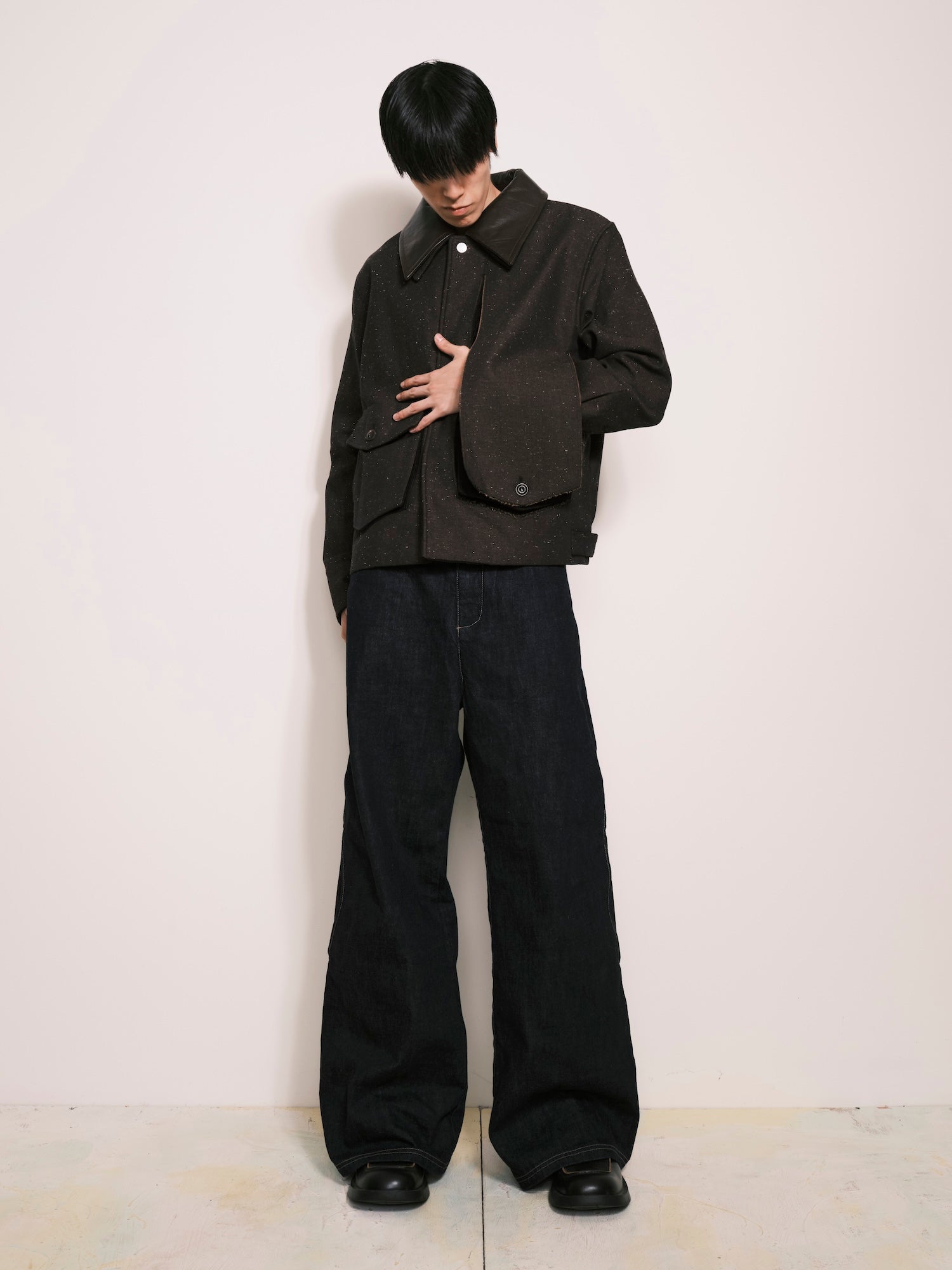 NULLUS / PEELED OFF JACKET Brown - Road Sign