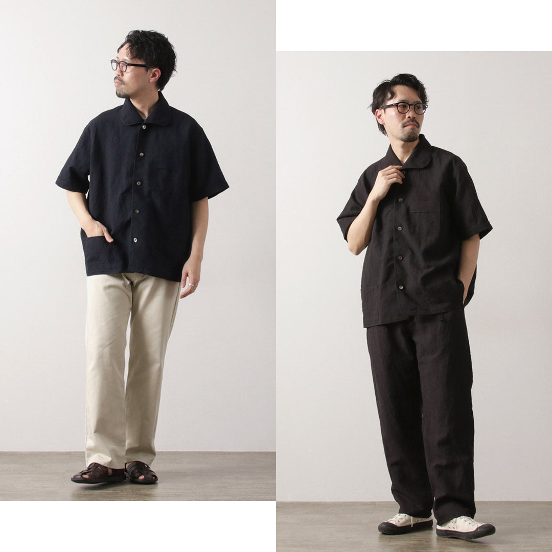 FUJITO（フジト） リネン/ウール トロピカル パジャマシャツ / メンズ