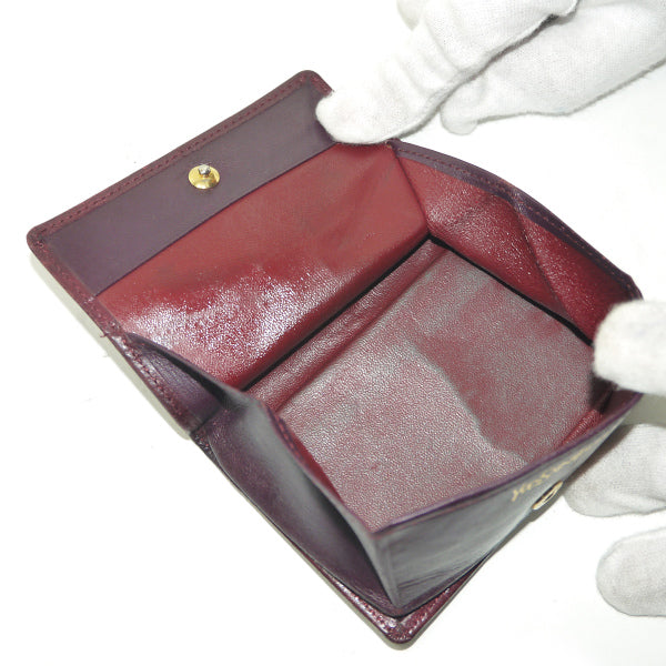 YVES SAINT LAURENT ロゴ コインカードケース（ボルドー） – Vintage