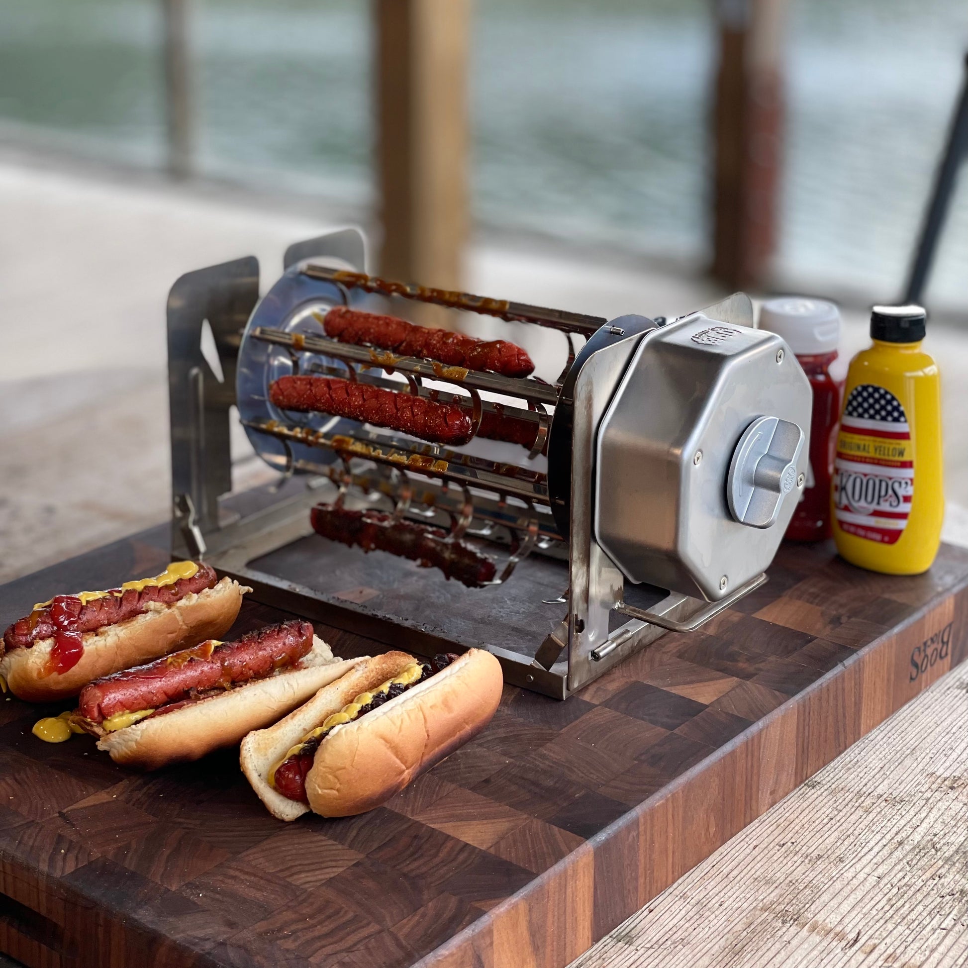 Roto-Q360-H Hot Dog Rotisserie Cooker | Ferris Wheel Style Grill
