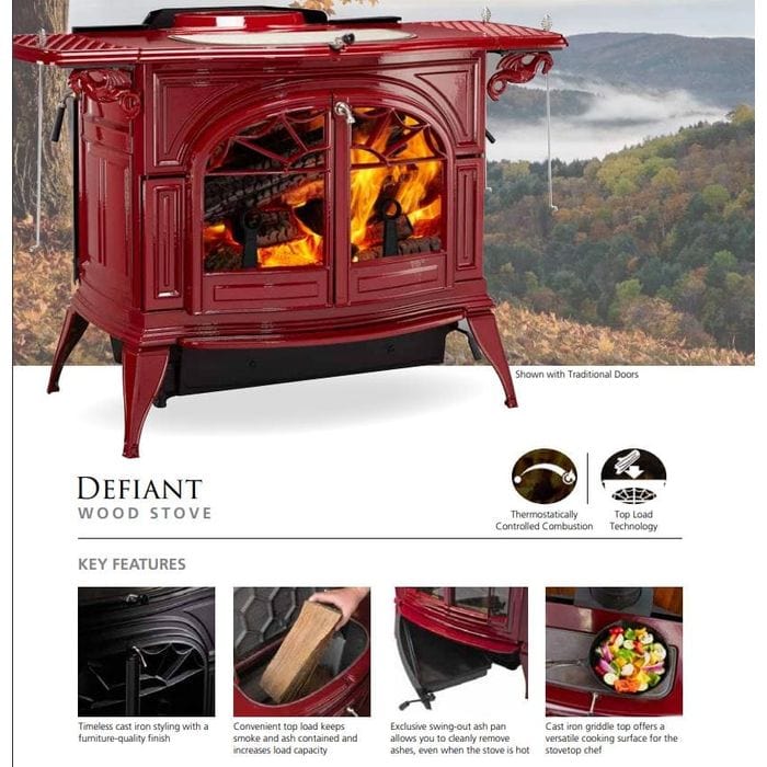 Vermont Castings Defiant Wood Burning Stove w/ 30% Tax Credit