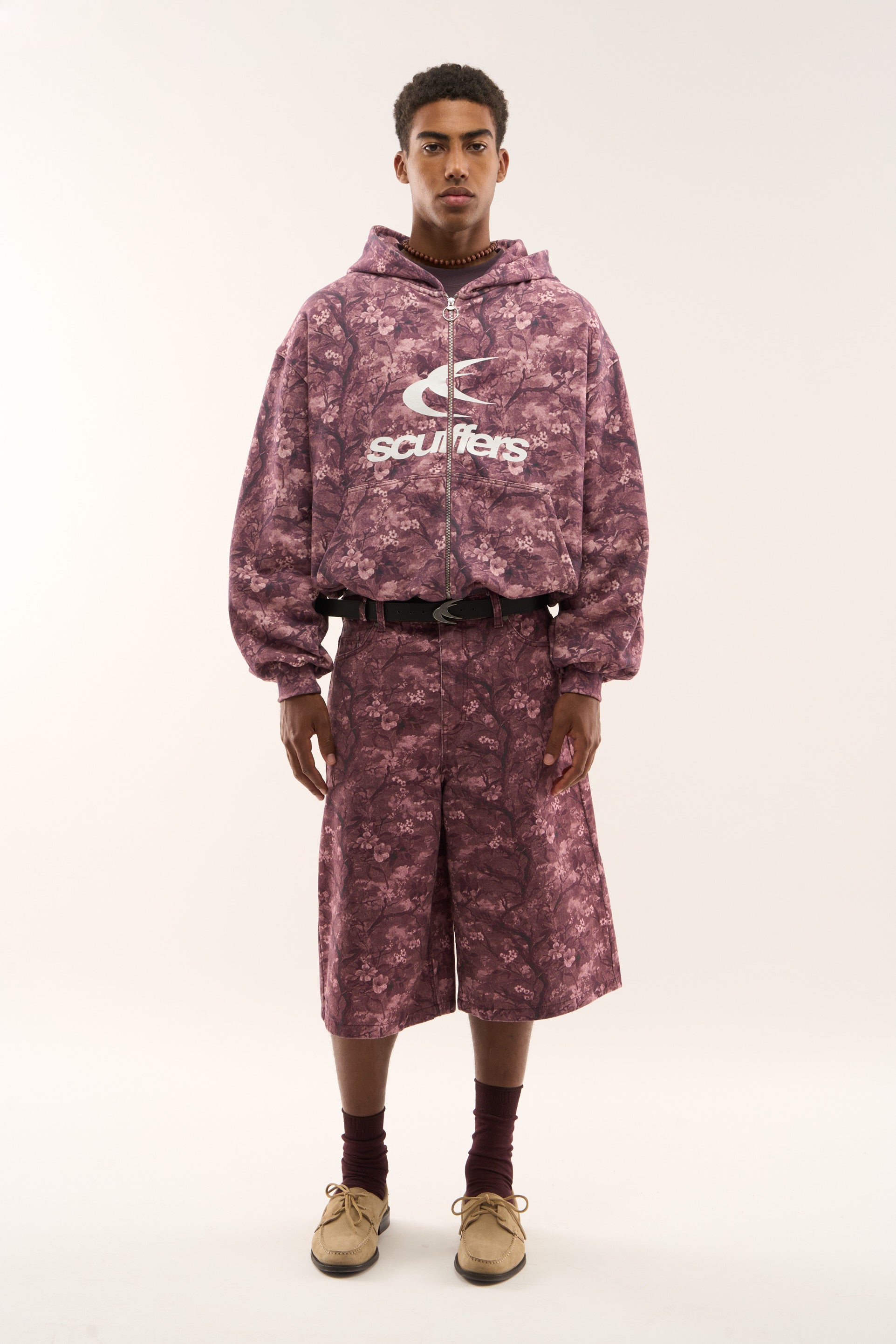 Real Flower Burgundy Zipper – Scuffers