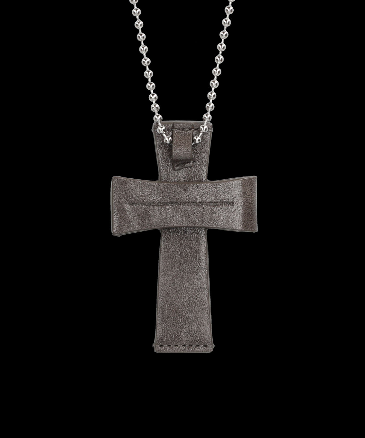 Cross Leather Strap Wallet Charcoal – SCULPTOR JAPAN