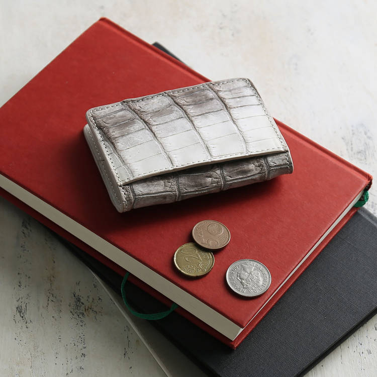 ヒマラヤクロコダイル BOX型 コンパクト財布 コインケース (06001939r)