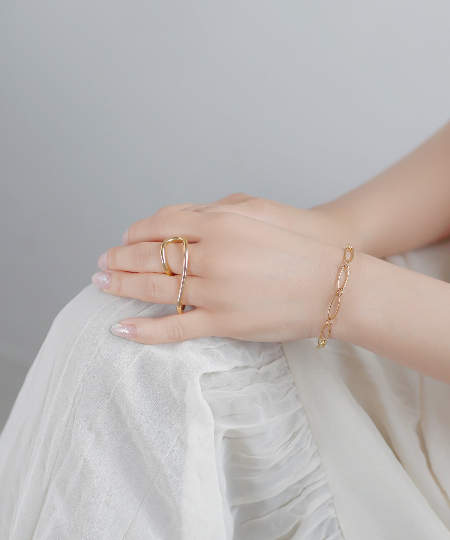 ANEMONE】ダブルフィンガーリング｜アネモネ・シエナロゼ・ミミサン