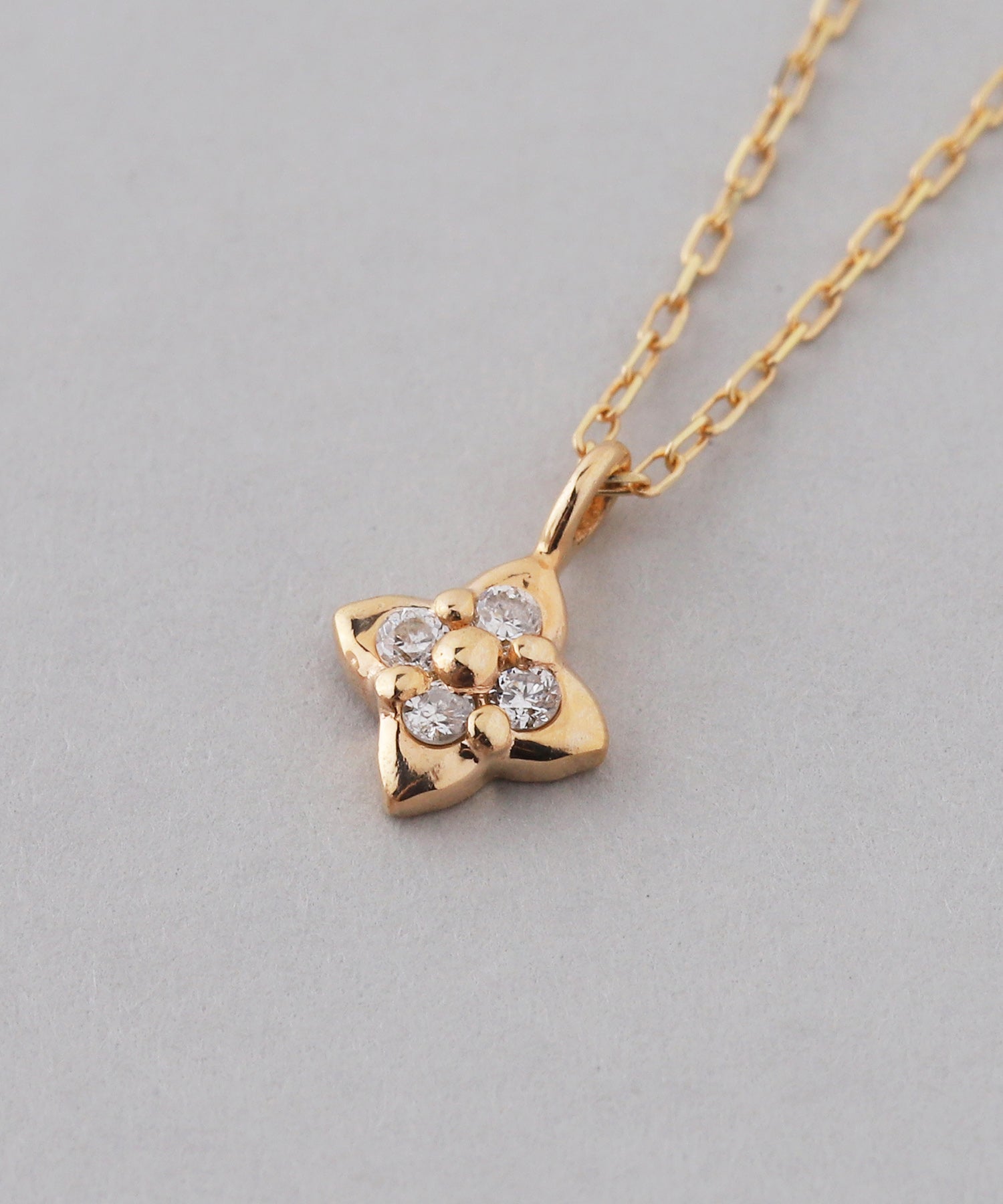 SIENAROSE】フラワーモチーフダイヤネックレス｜アネモネ・シエナロゼ