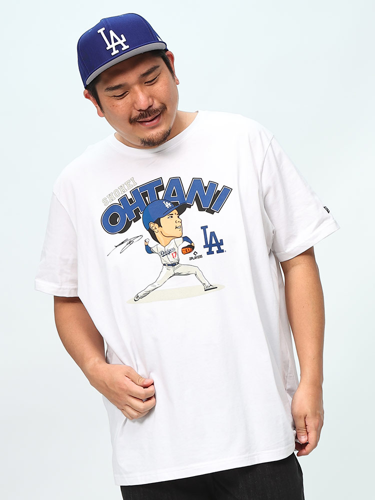 NEW ERA (ニューエラ) MLB×NEW ERA ドジャース サインプリント 半袖 T