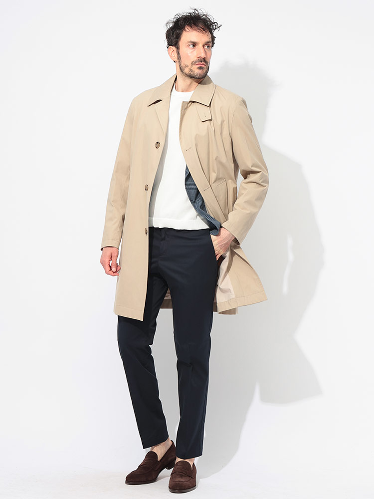 HUGO BOSS (ヒューゴボス) コットン シングル ステンカラーコート