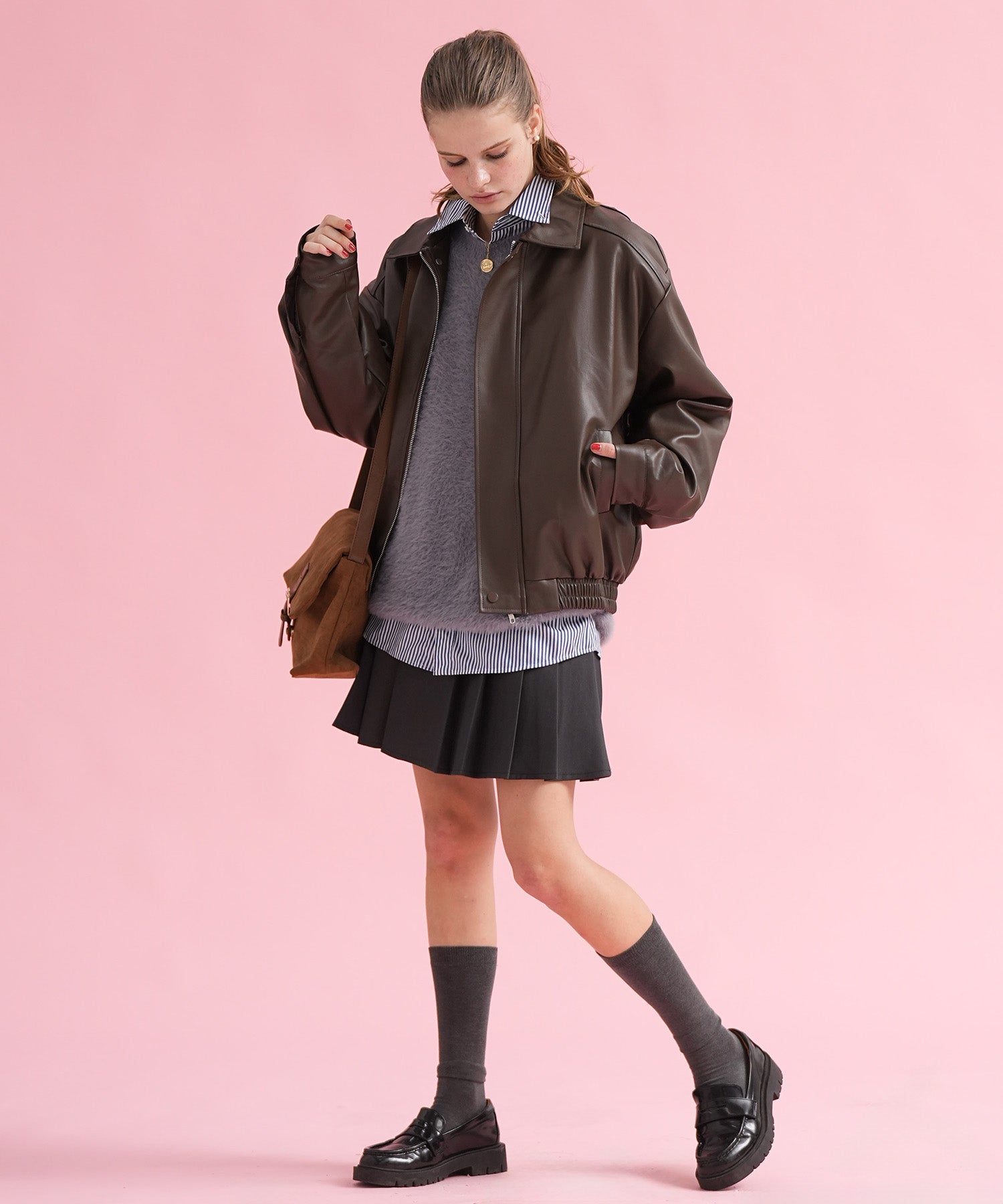 シンセティックレザージャケット – sara&cake