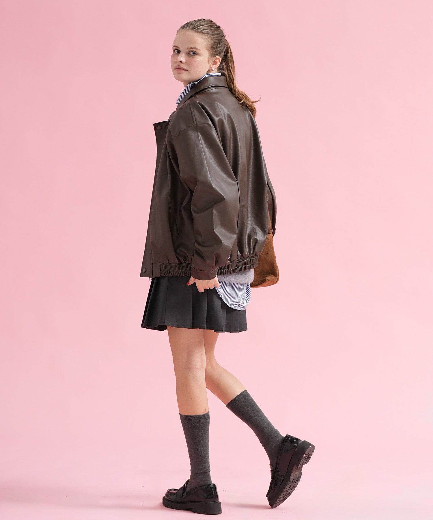 シンセティックレザージャケット – sara&cake