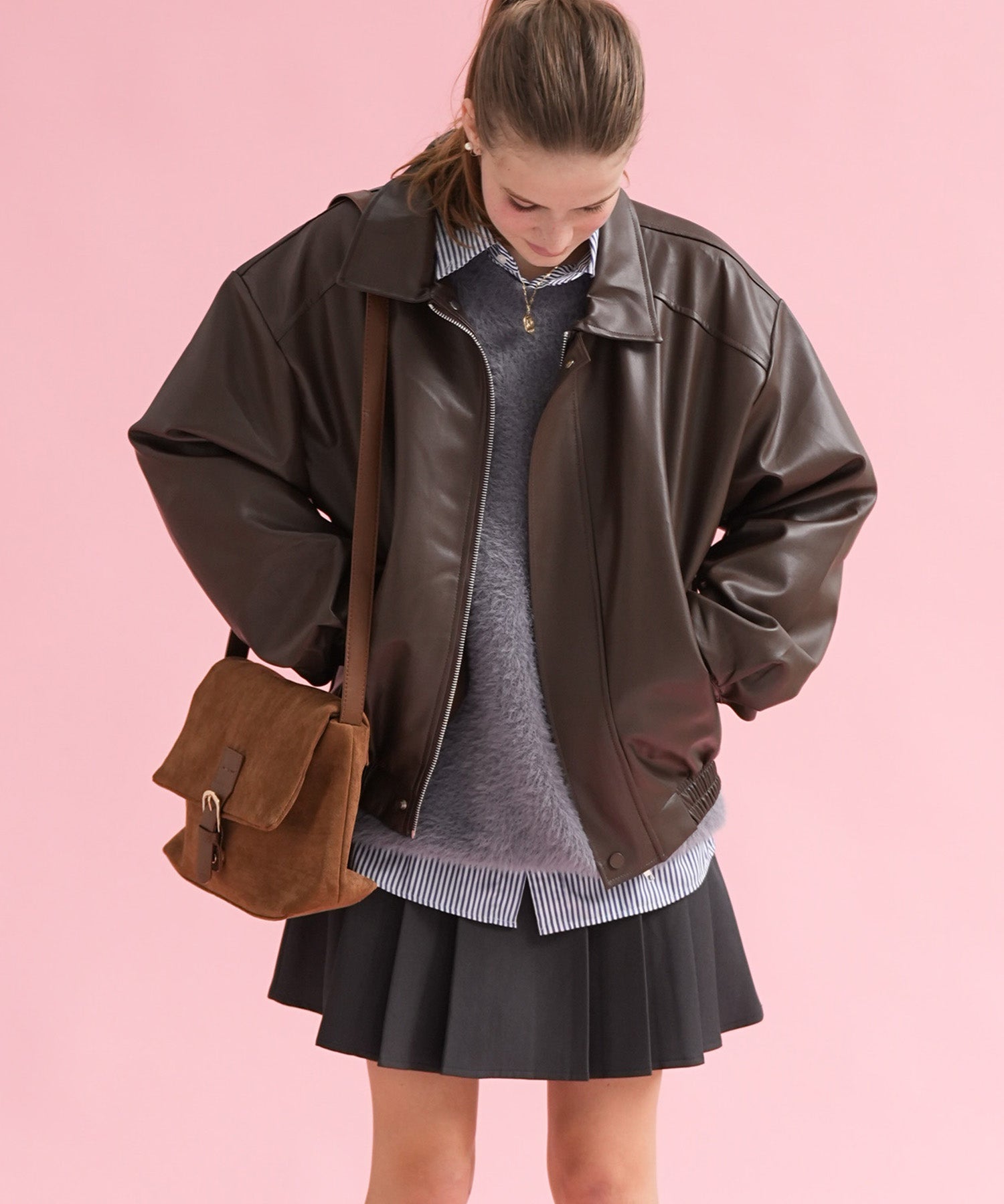 シンセティックレザージャケット – sara&cake