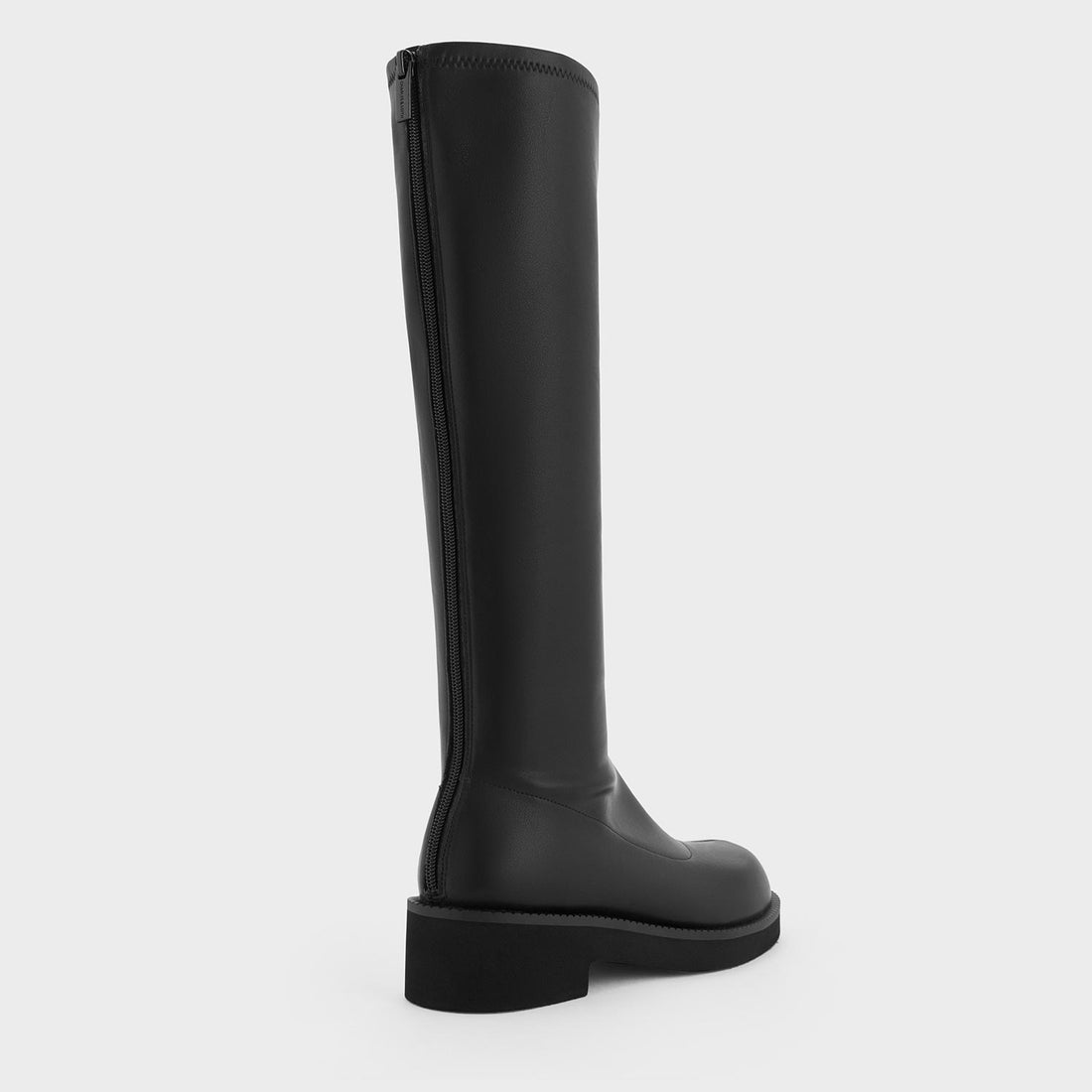 CHARLES & KEITH チャンキーソール ロングブーツ（Black） -靴
