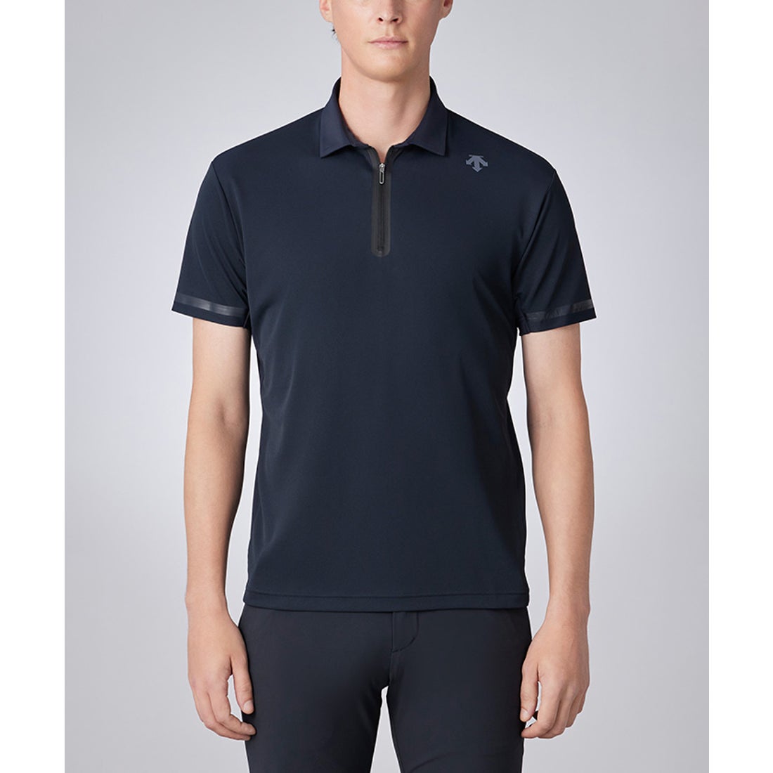 デサントゴルフ DESCENTE ゴルフ ハーフジップ鹿の子半袖シャツ（MEN