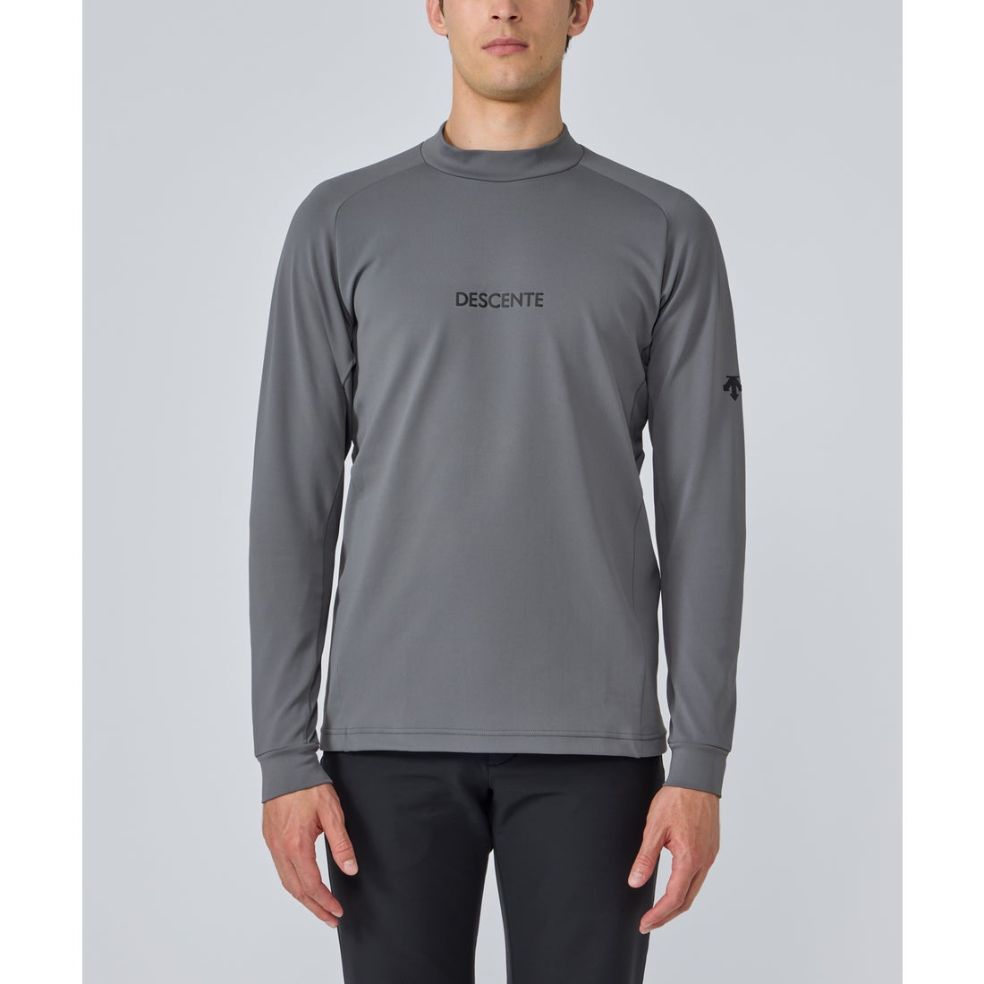 デサントゴルフ DESCENTE ゴルフ 防風裏起毛ロゴプリント長袖モック