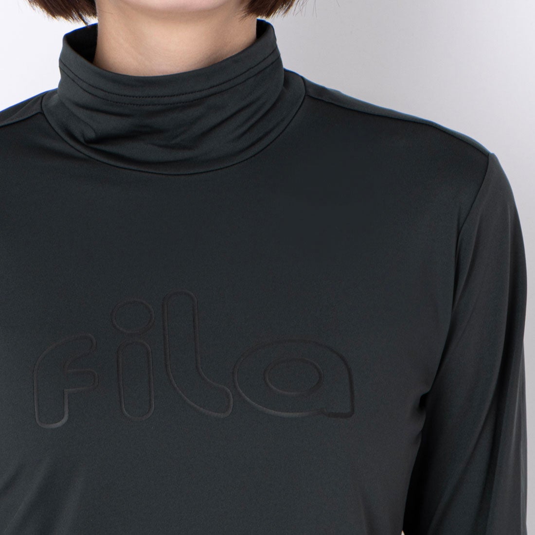 ゴルフ】長袖モックネックシャツ / レディース （BK） -FILA（フィラ