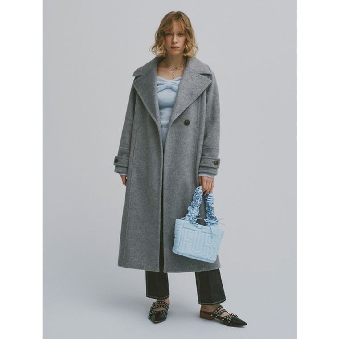 ファーファー FURFUR シャギーロングコート （GRY） -ファッション通販