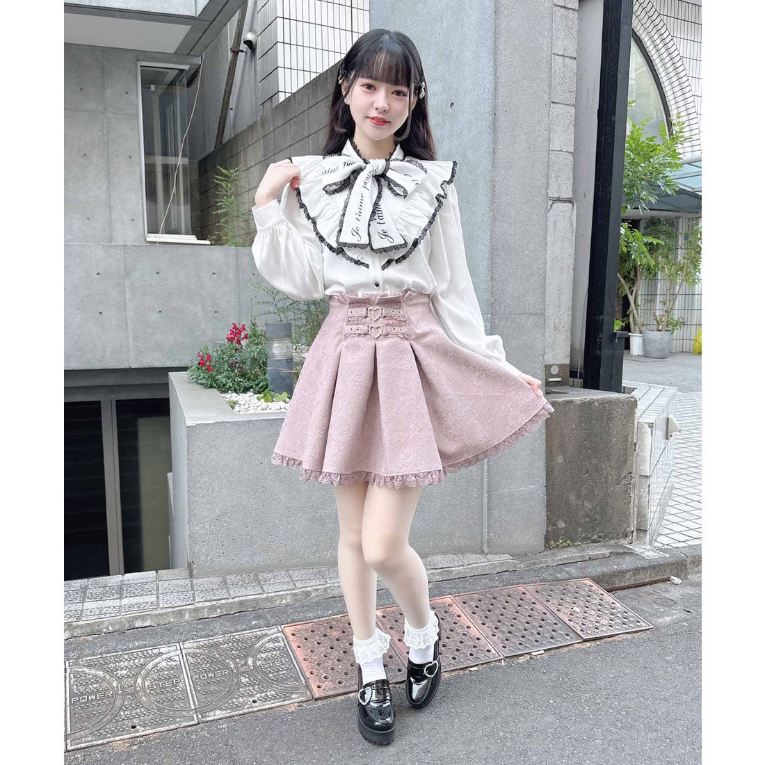ロジータ ROJITA レースボンディングハートリングベルトスカート