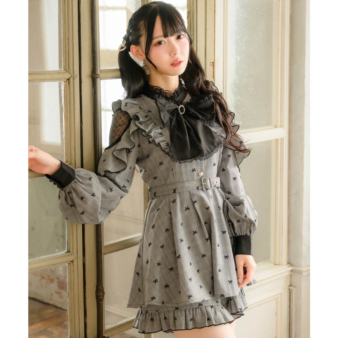 ロジータ ROJITA リボン柄セットアップ （チェック） -ファッション