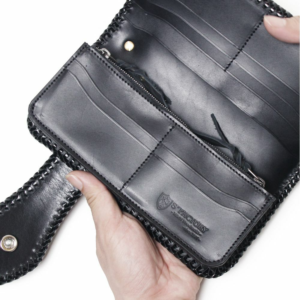 バイカーズウォレット05 カウレザー ブラック（牛革）│メンズ革小物