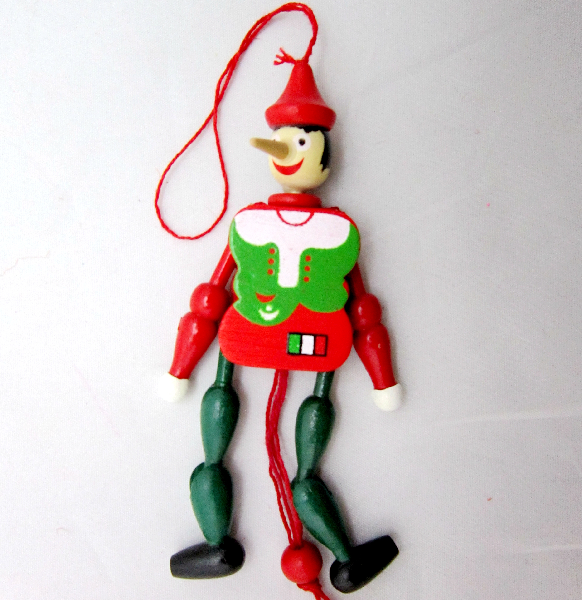 ハンドメイドマリオネット人形 12cmの木製ピノキオ お子様向け玩具