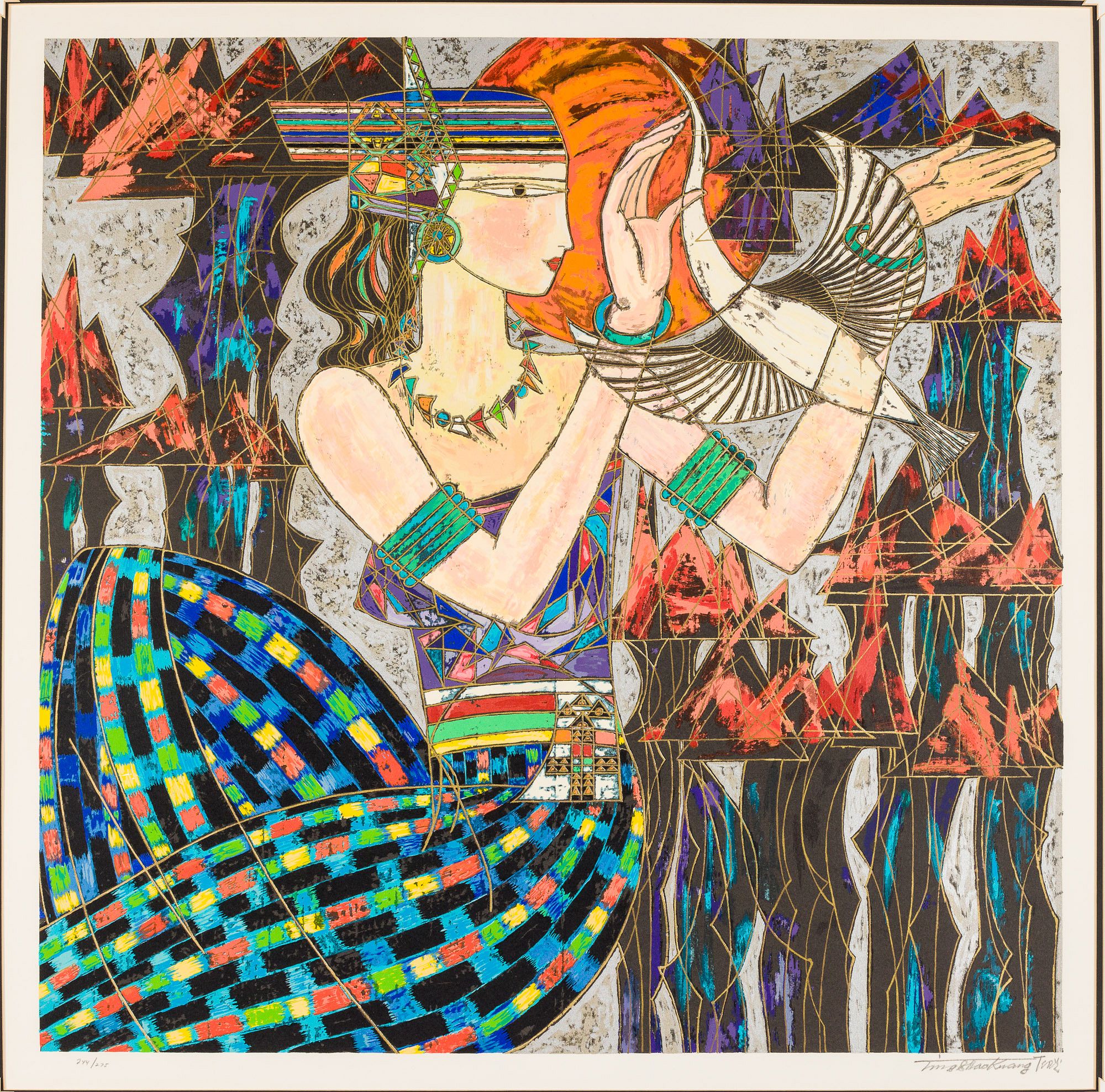 Ting Shao Kuang (Chinese, b. 1939), Ashima at Sunrise, Serigraph