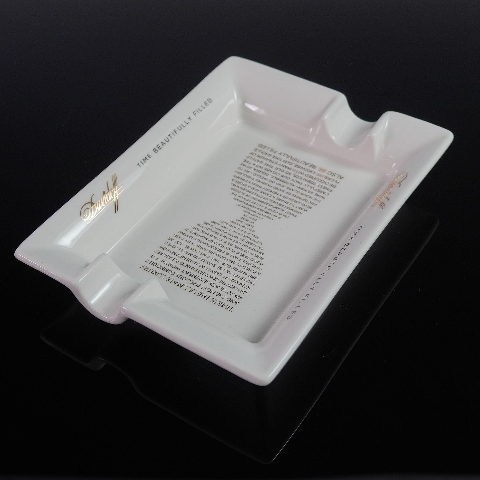 Davidoff Porcelain Cigar Ashtray, Time Beautifully Filled sold at
