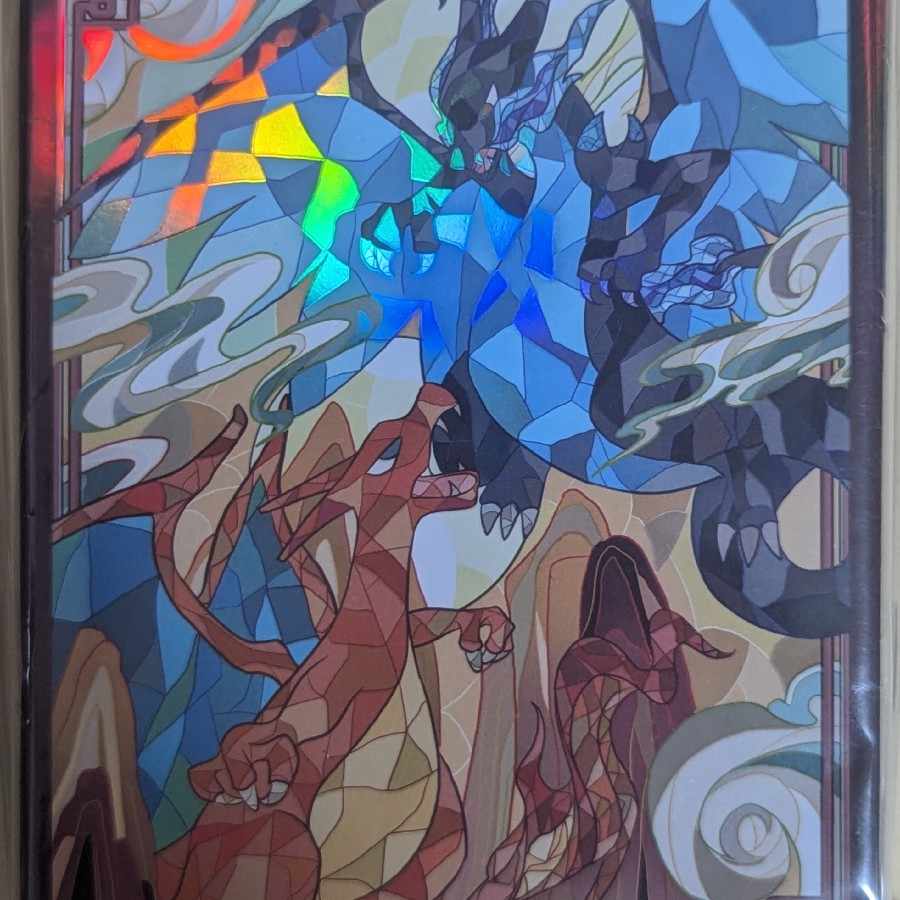 新品未使用】メガリザードンX メガリザードンY ステンドグラス風 TCG