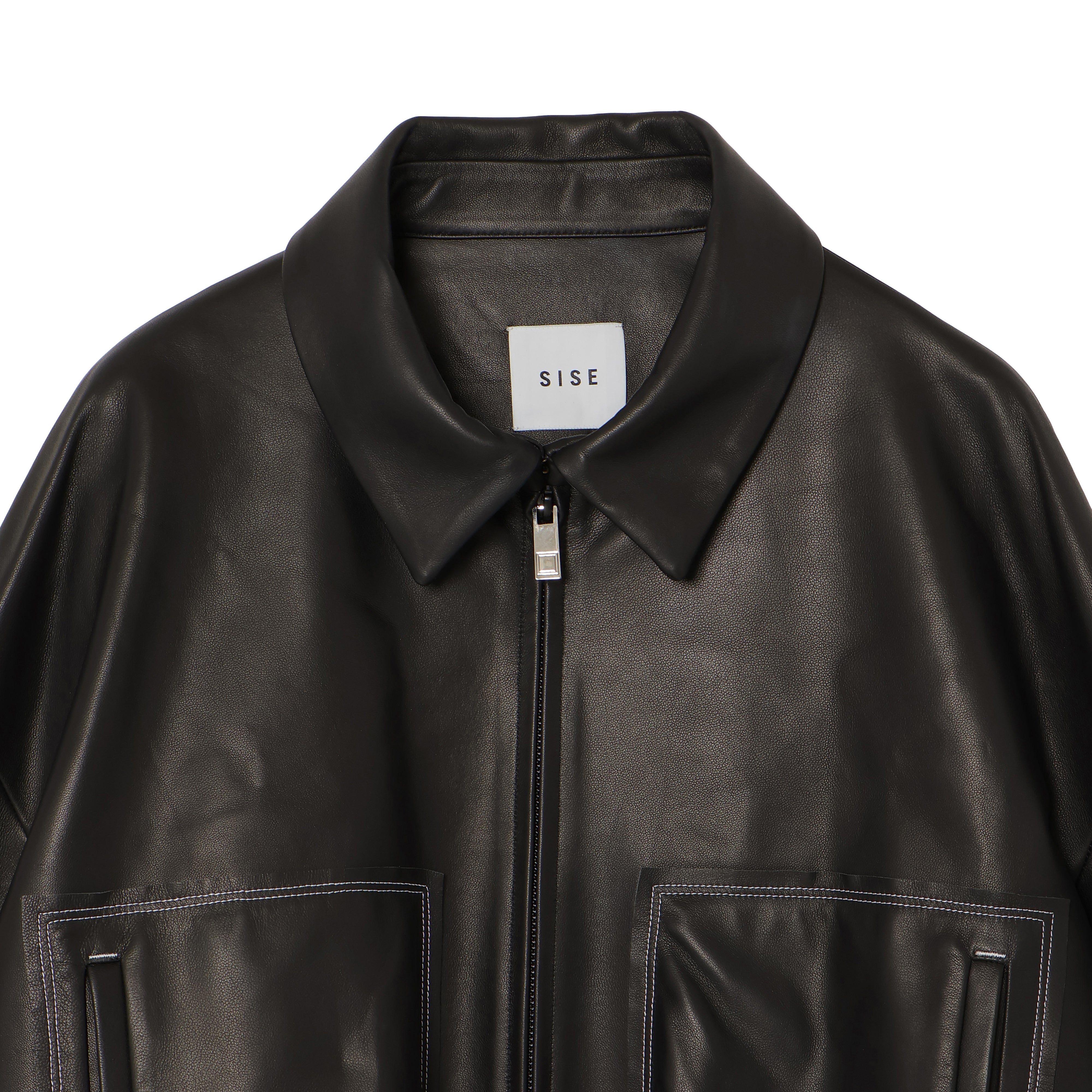 26SS LAMB LEATHER BLOUSON (BLACK)