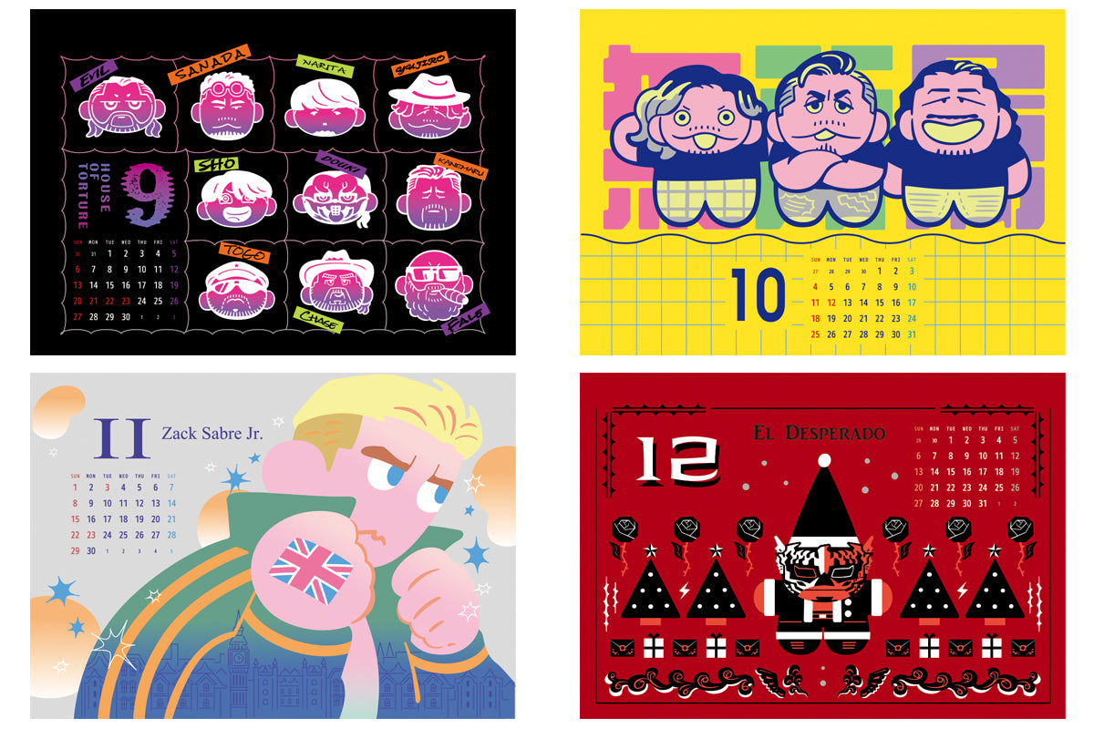 2026年 新日本プロレス カレンダー（卓上タイプ A5サイズ）