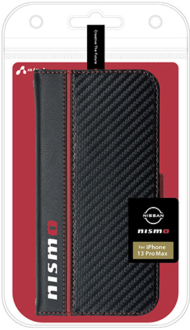 nismo GT-R iPhone15 Pro用 アルカンターラ カーボン調 手帳型ケース