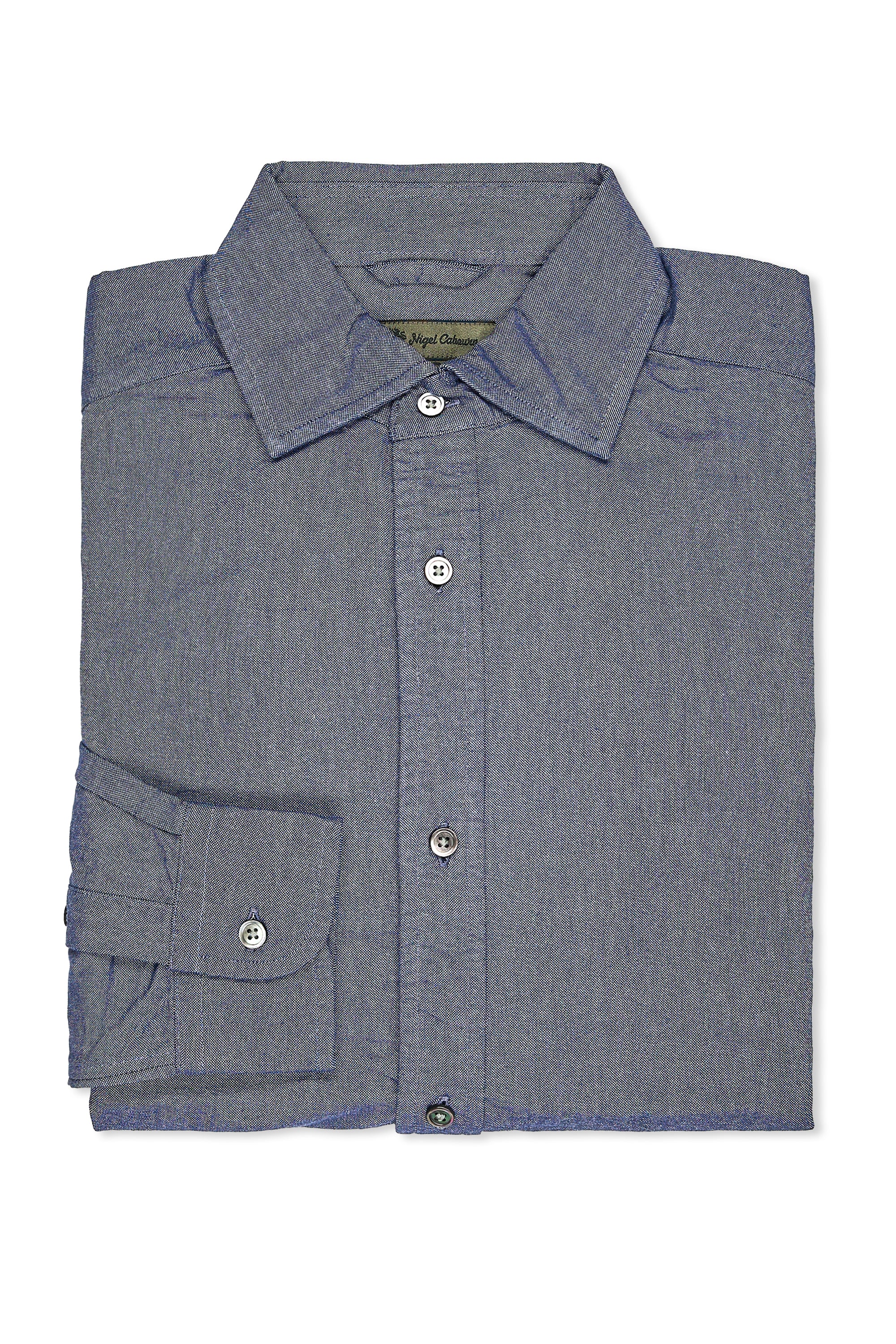 Nigel Cabourn Navy Cotton British Officers Shirt – Drop 93