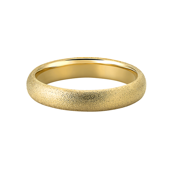 K18 カラーゴールドリング〕K18 リング イエローゴールド (幅約3.5mm