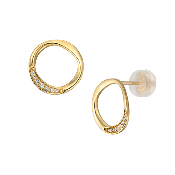 K18イエローゴールド ダイヤモンド ピアス | 高品質 金・プラチナ