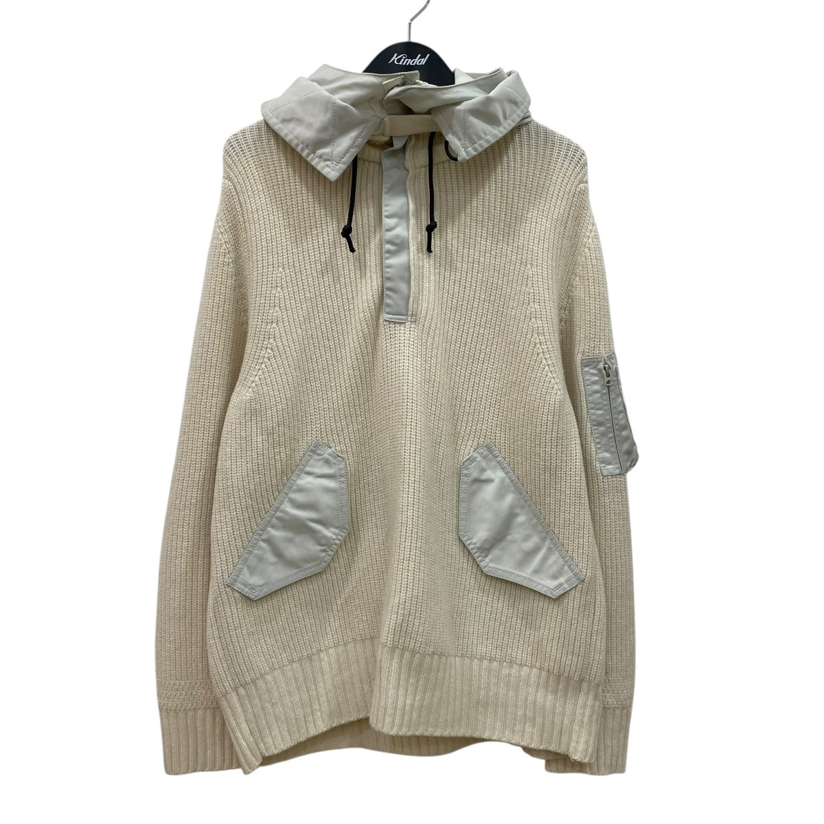 sacai(サカイ) ナイロンフーデッドニットセーター21-02632M 21-02632M