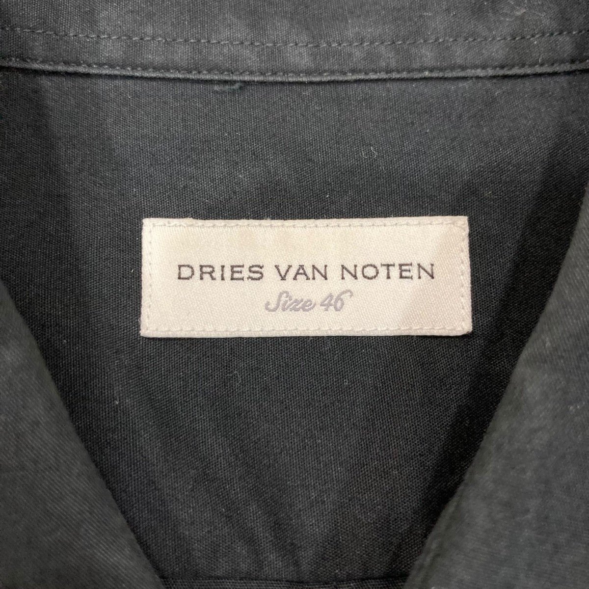 DRIES VAN NOTEN(ドリスヴァンノッテン) 花柄 長袖刺繍シャツ ブラック