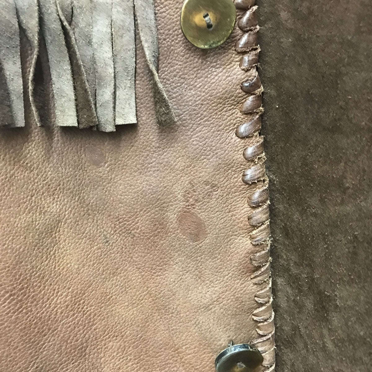 ラルフローレン フリンジ レザージャケット ベージュ 9 鹿革 中古 楽天