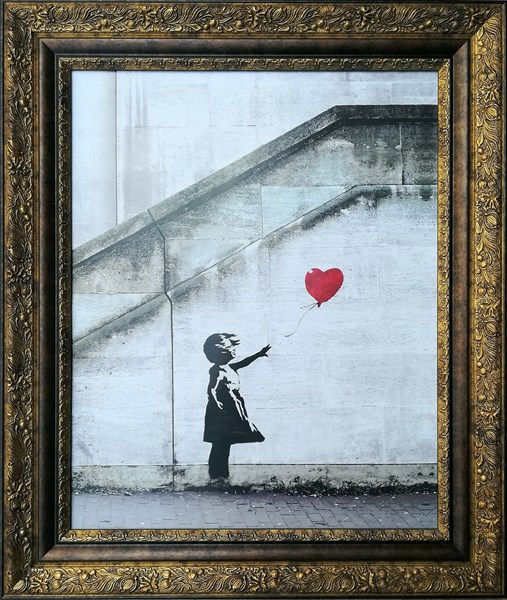 楽天市場】アートパネル バンクシー 赤い風船と少女 Banksy Red