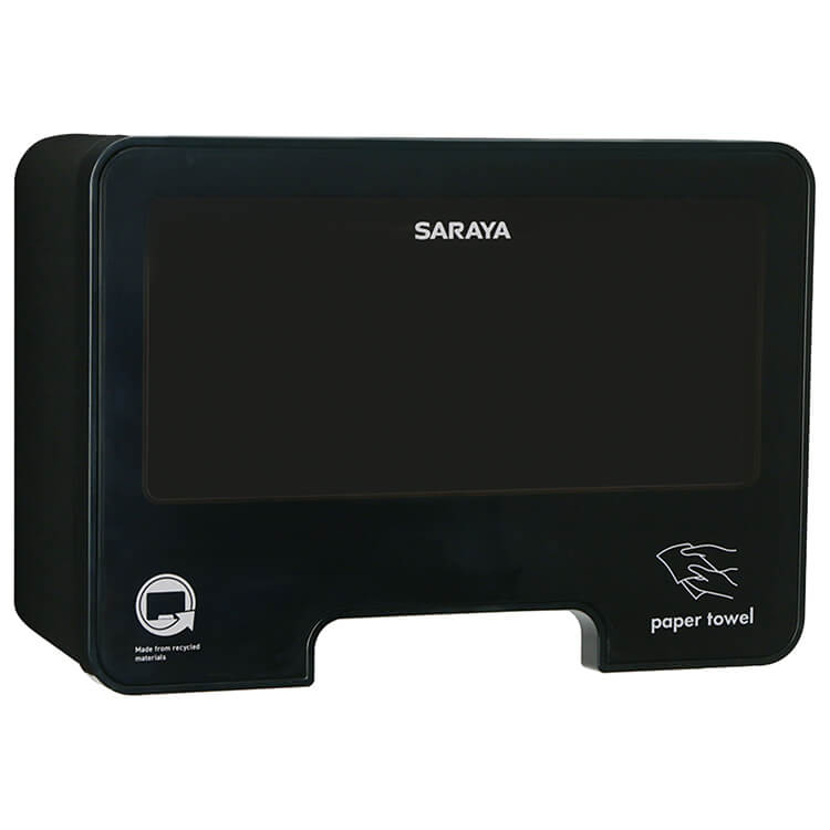 サラヤ｜ペーパータオルホルダー PH-400NRC-B 小判サイズ用 〔ブラック