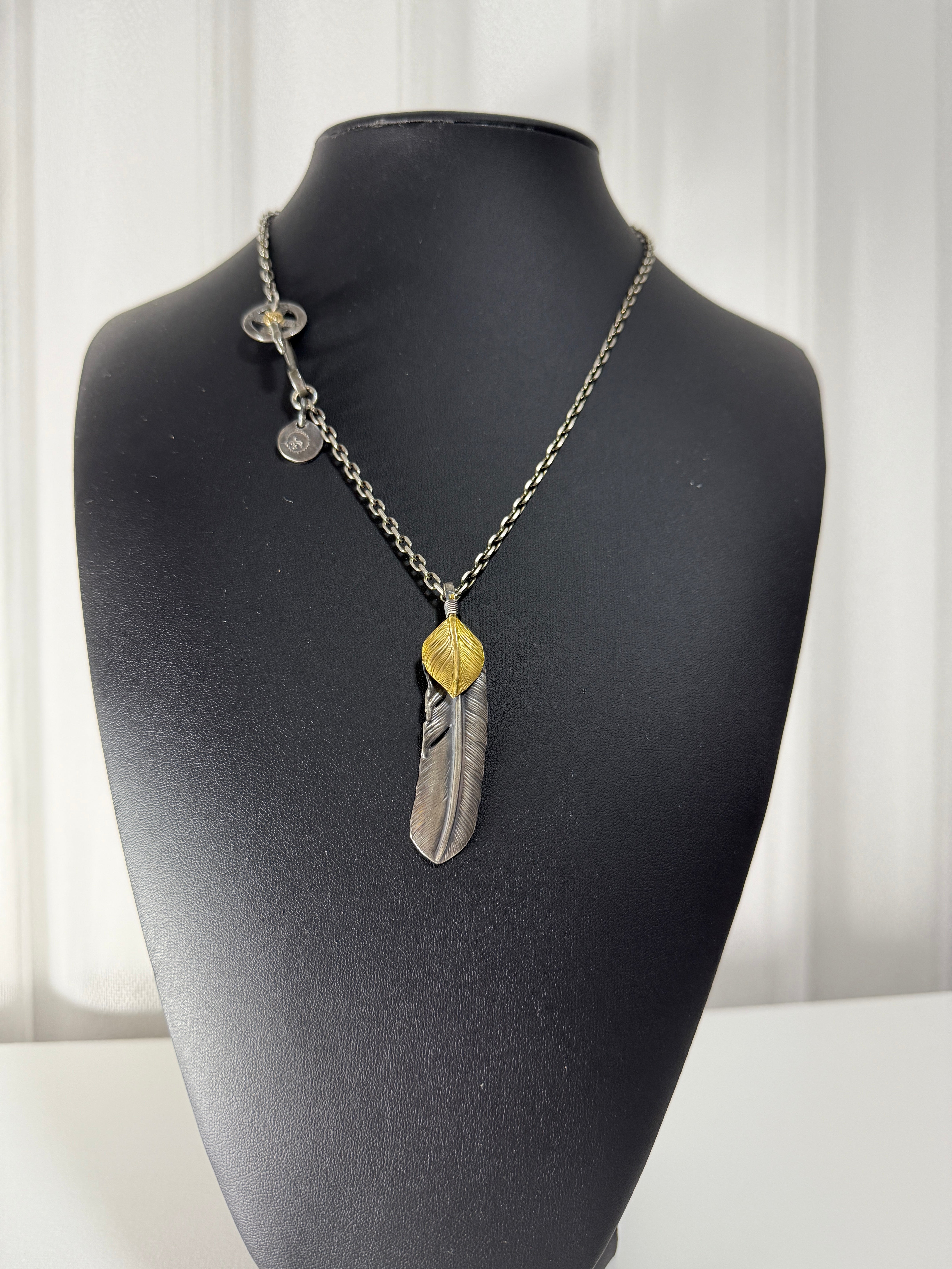 ゴローズ 上金特大フェザー（現行右）＋SVin太陽メタル小＋金メタル