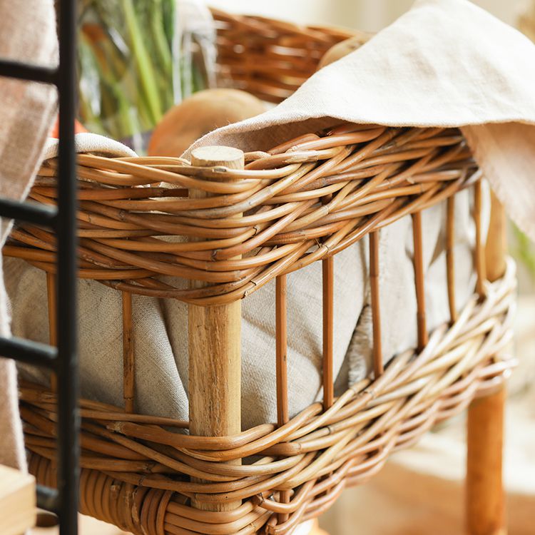 2段バスケット かご カゴ 収納 ラタン 籐 AROROG 籐家具 ラタン家具