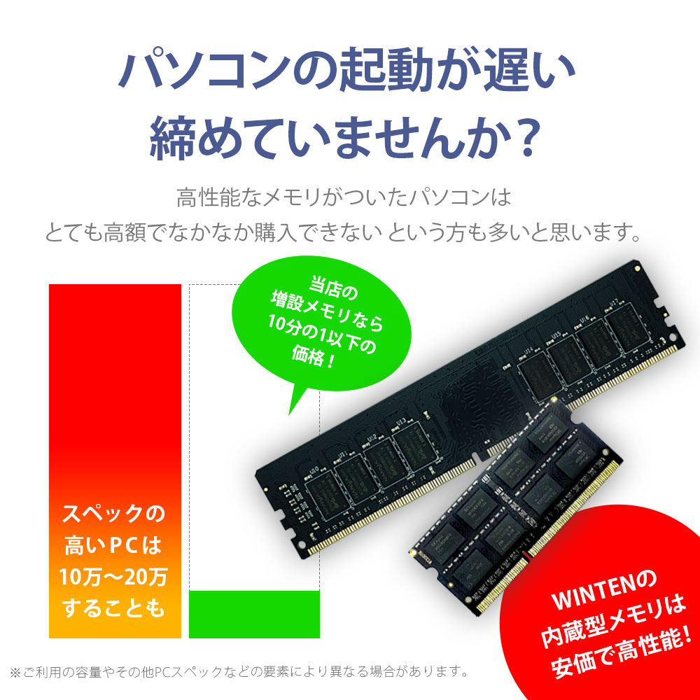 WINTEN ノートPC用 メモリ DDR4 2666 PC4-21300 32GB (16GB x 2枚