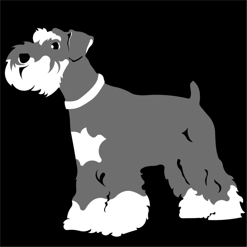 ミニチュアシュナウザー ステッカー シュナウザー カッティング