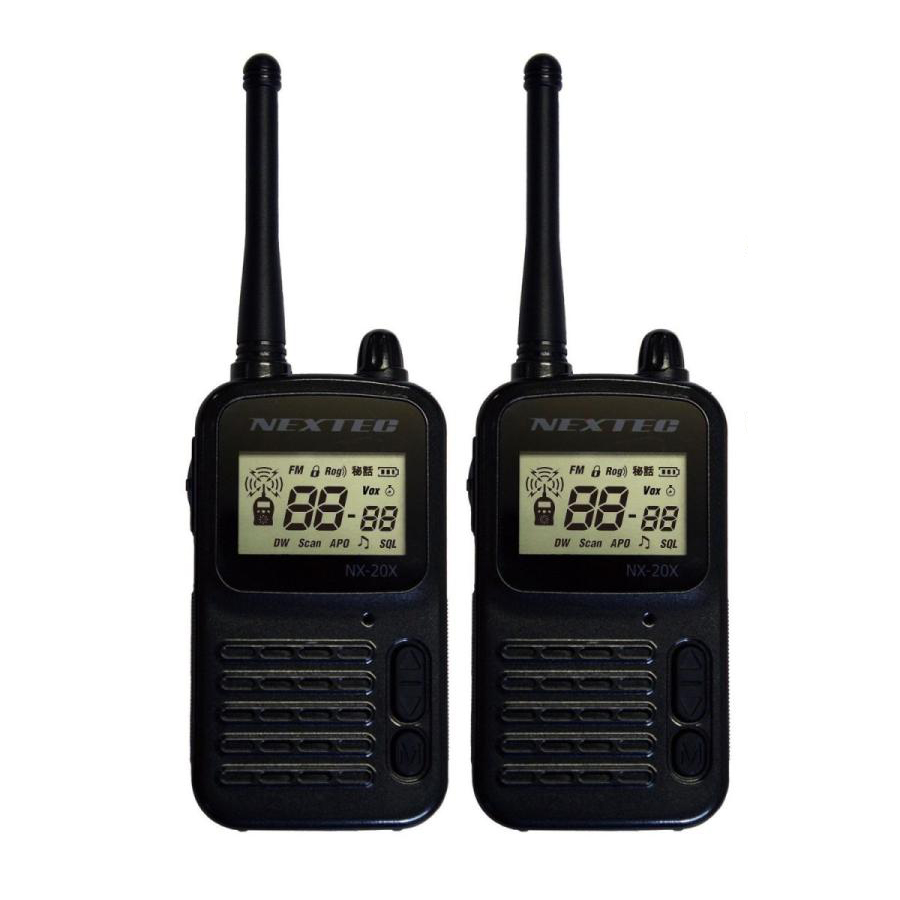 特定小電力トランシーバー 2台セット FMラジオ機能搭載 NX-20X